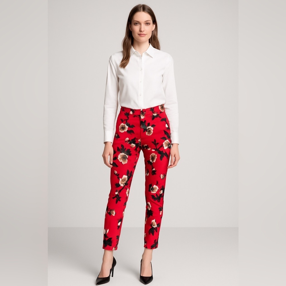 Chico's Red Pencil Midi Jeggings Casual ♥️ - Picture 2 of 15